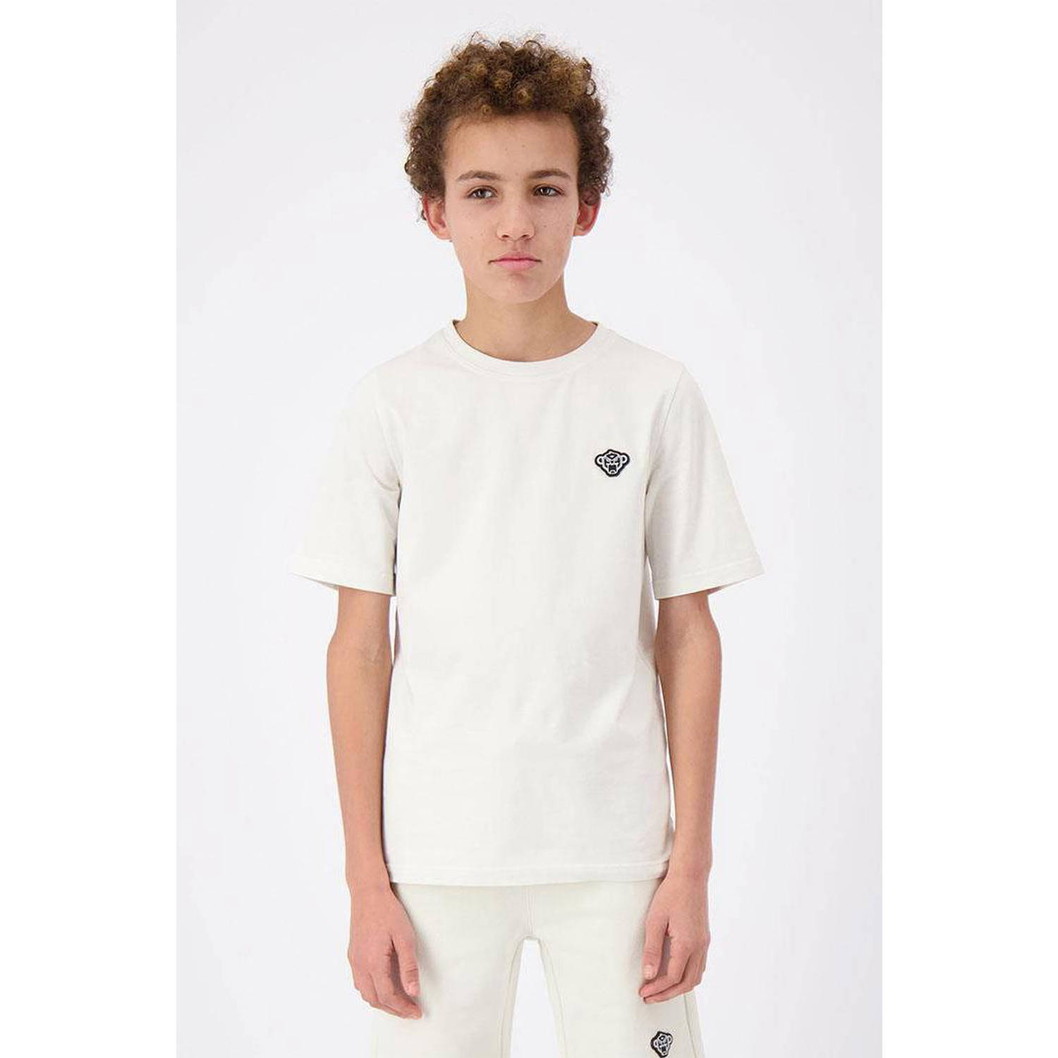BLACK BANANAS T-shirt ecru Jongens Katoen Ronde hals Effen 176