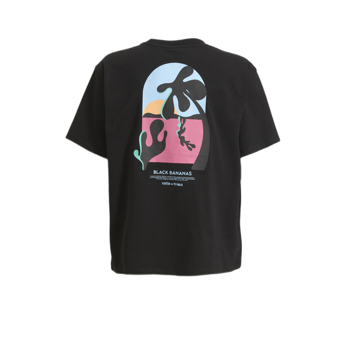 BLACK BANANAS T-shirt JR. WAVEY met printopdruk zwart