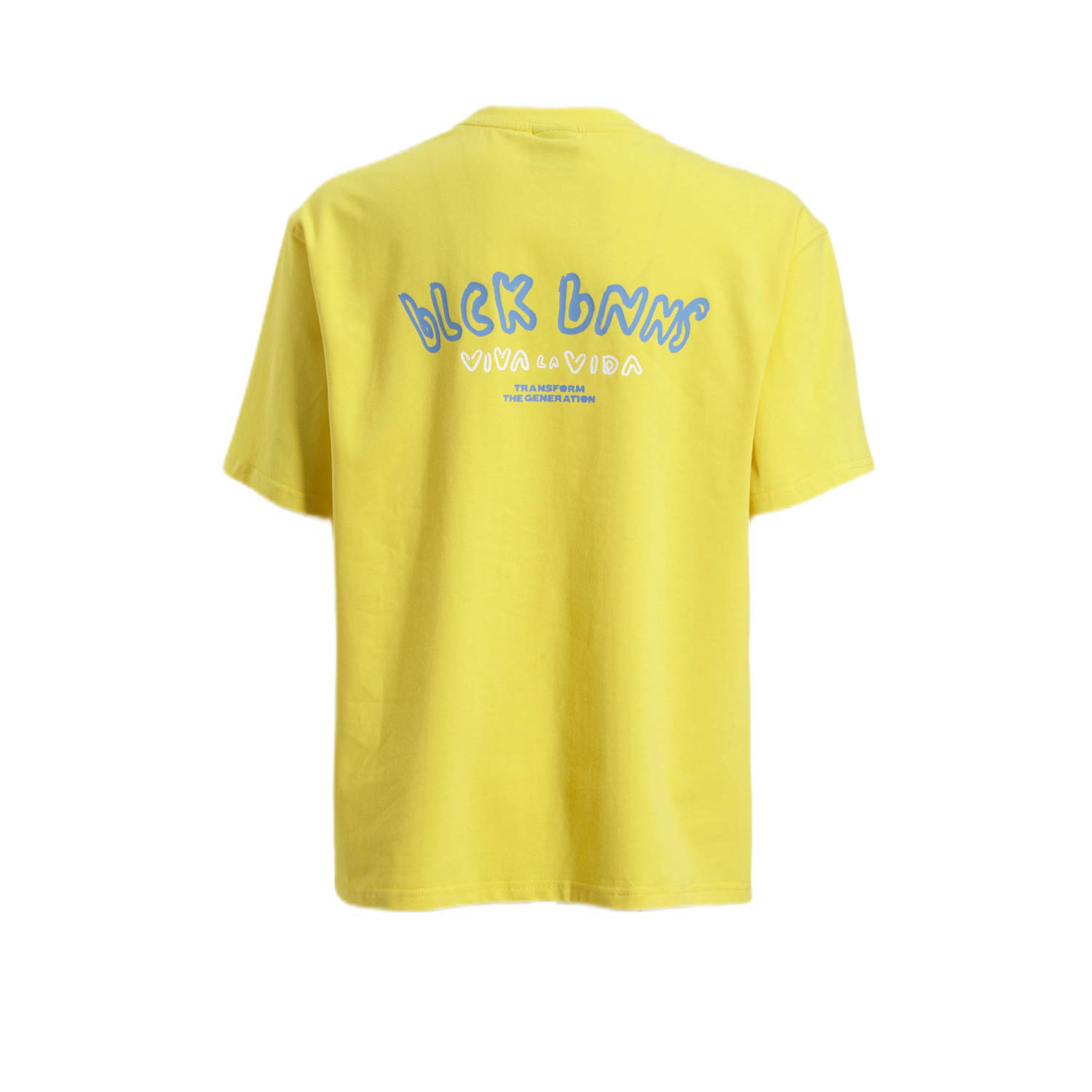 BLACK BANANAS T-shirt JR. SUNNY met backprint geel