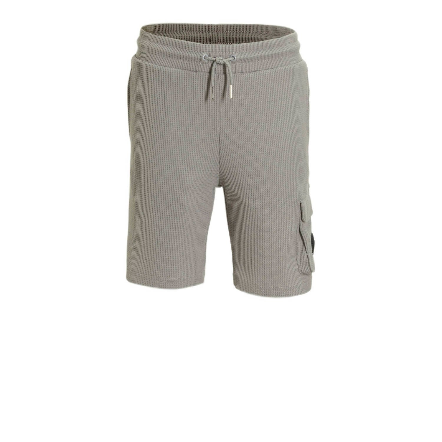 BLACK BANANAS regular fit cargo short JR. WAFFLE grijs Korte broek Jongens Katoen 128