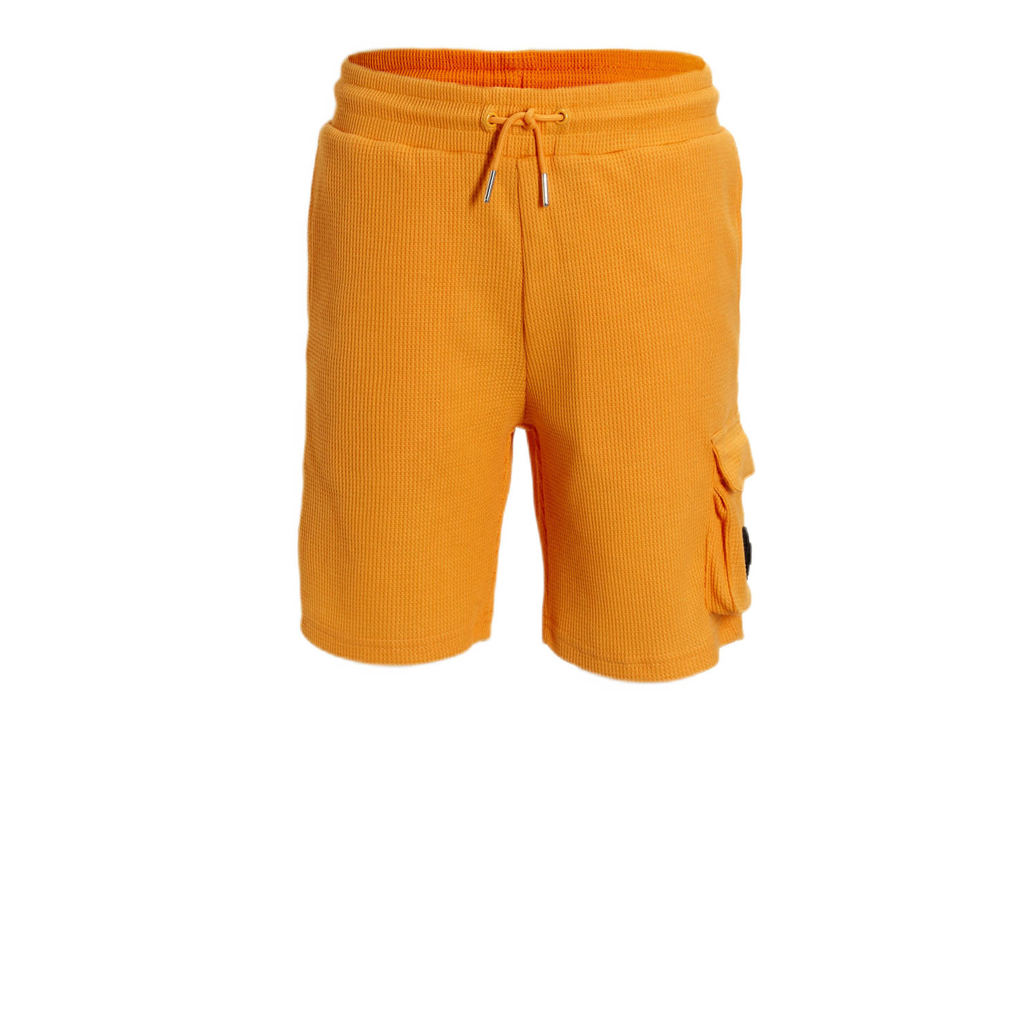 BLACK BANANAS regular fit cargo short JR. WAFFLE oranje Korte broek Jongens Katoen 152