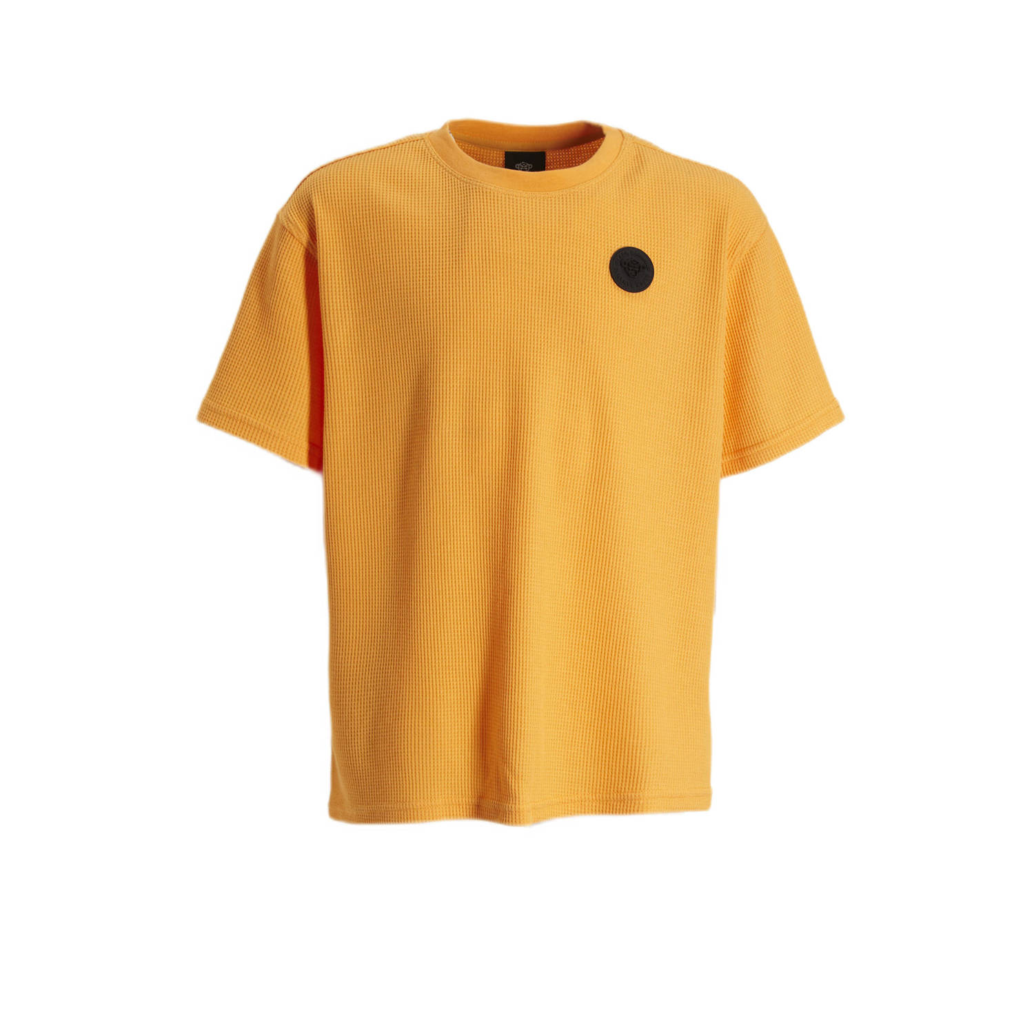 BLACK BANANAS T-shirt JR. WAFFLE oranje Jongens Stretchkatoen Ronde hals 140