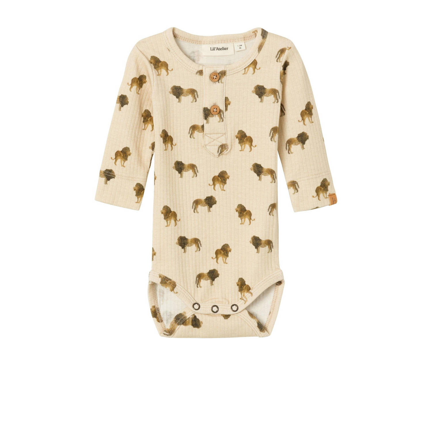 LIL' ATELIER BABY romper NBMGEO beige bruin