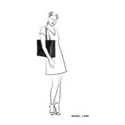 thumbnail: Charm London  shopper Midwood met crocoprint zwart