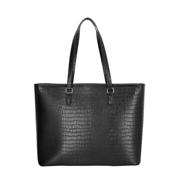 thumbnail: Charm London  shopper Midwood met crocoprint zwart