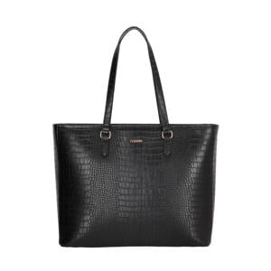 shopper Midwood met crocoprint zwart