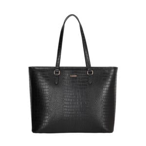 shopper Midwood met crocoprint zwart