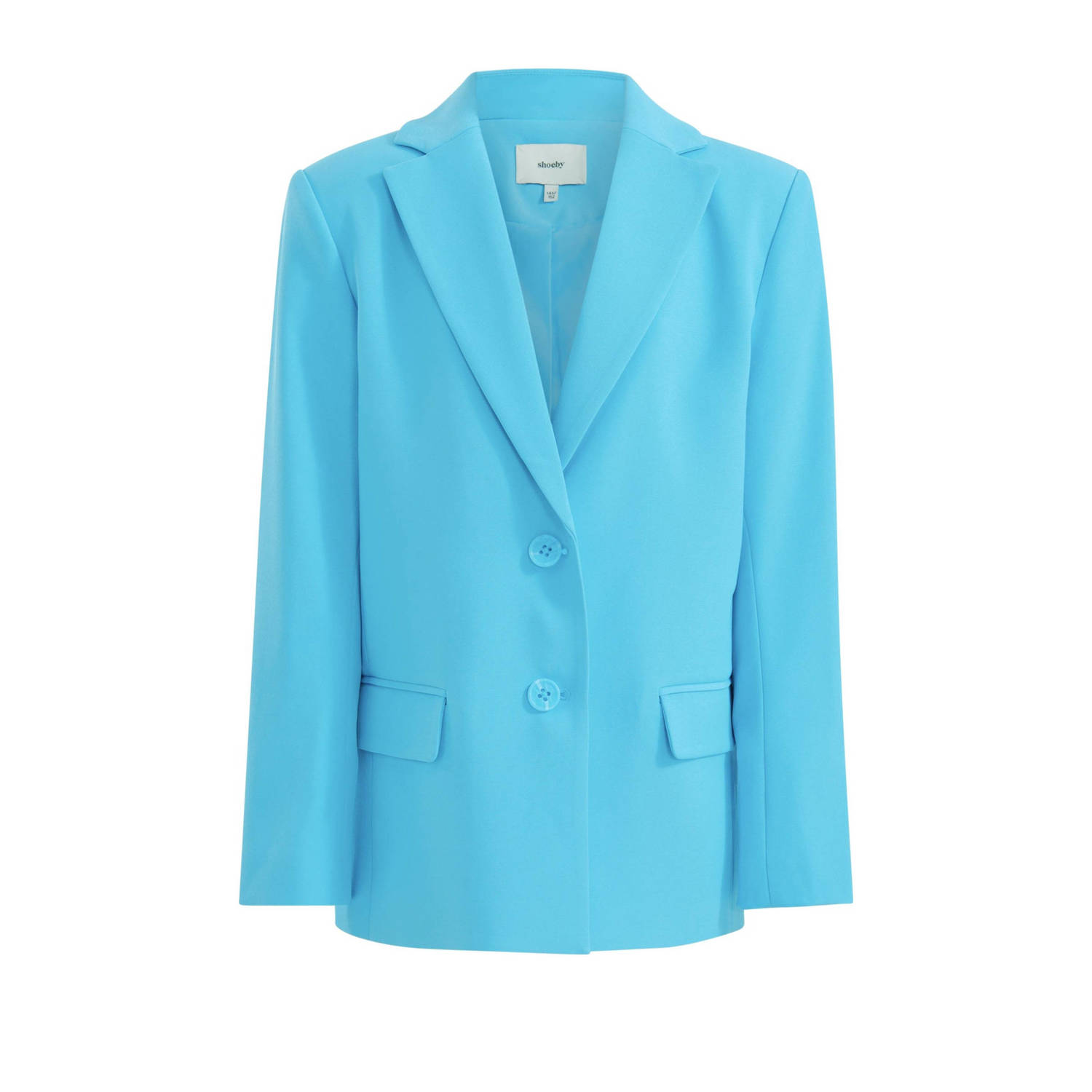 Shoeby blazer turquoise Blauw Meisjes Polyester Reverskraag Effen 134 140