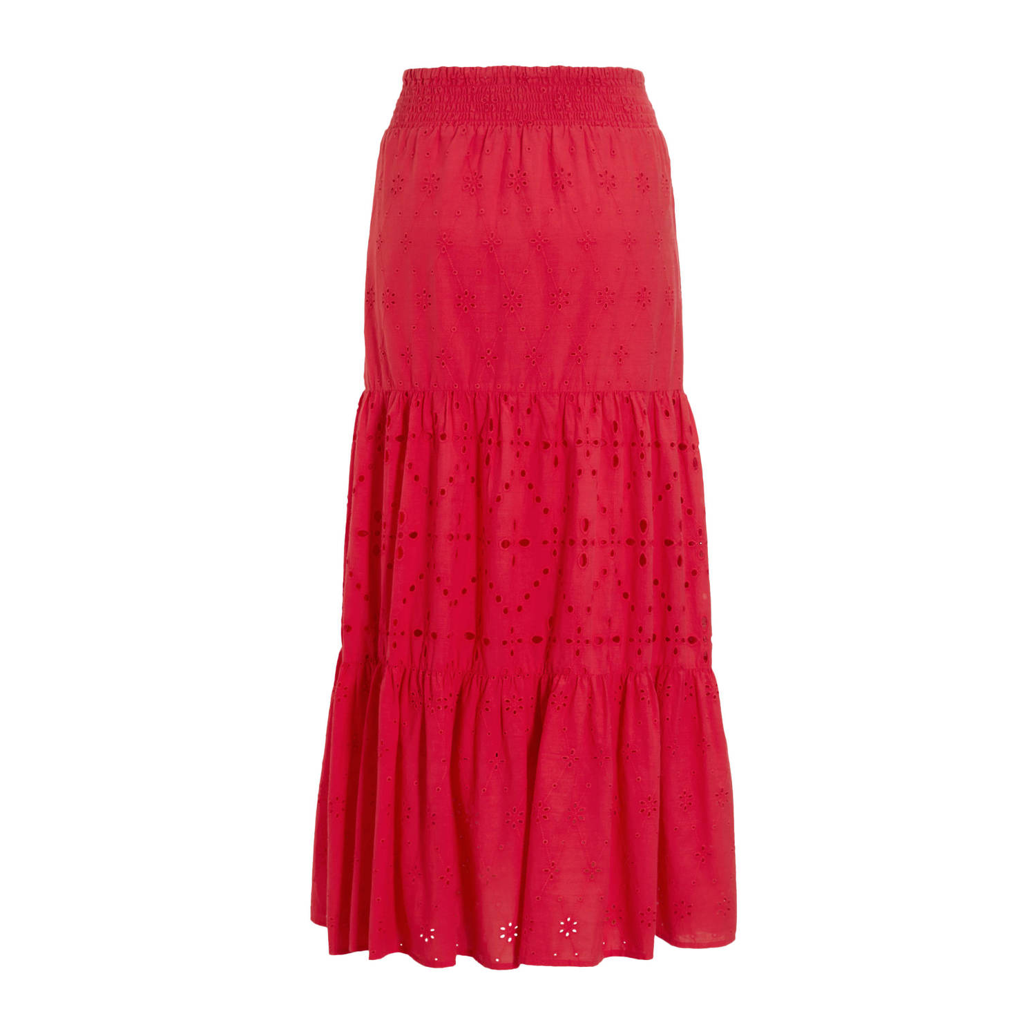 Miljuschka by Wehkamp maxi rok met broderie rood