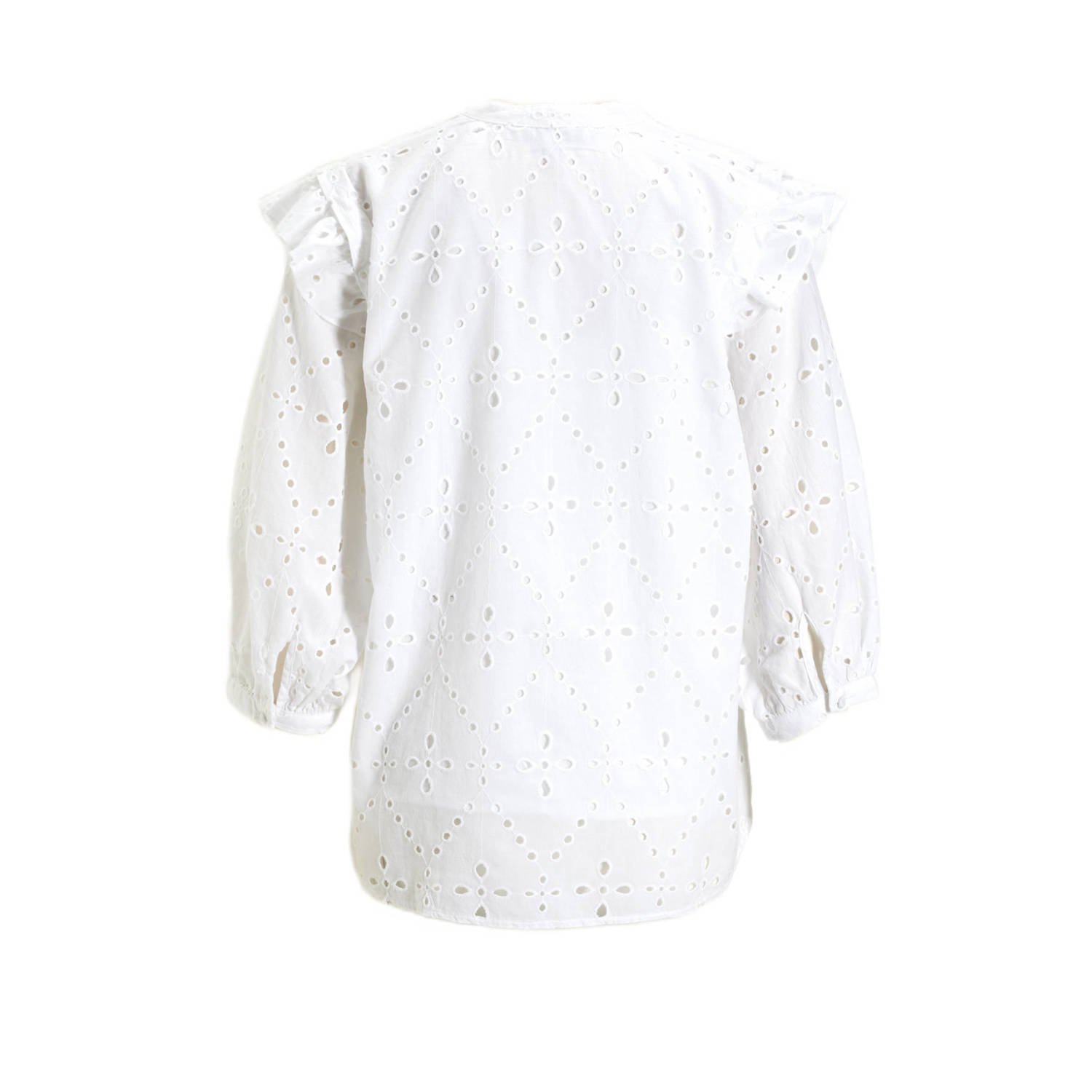 Miljuschka by Wehkamp blouse met broderie wit