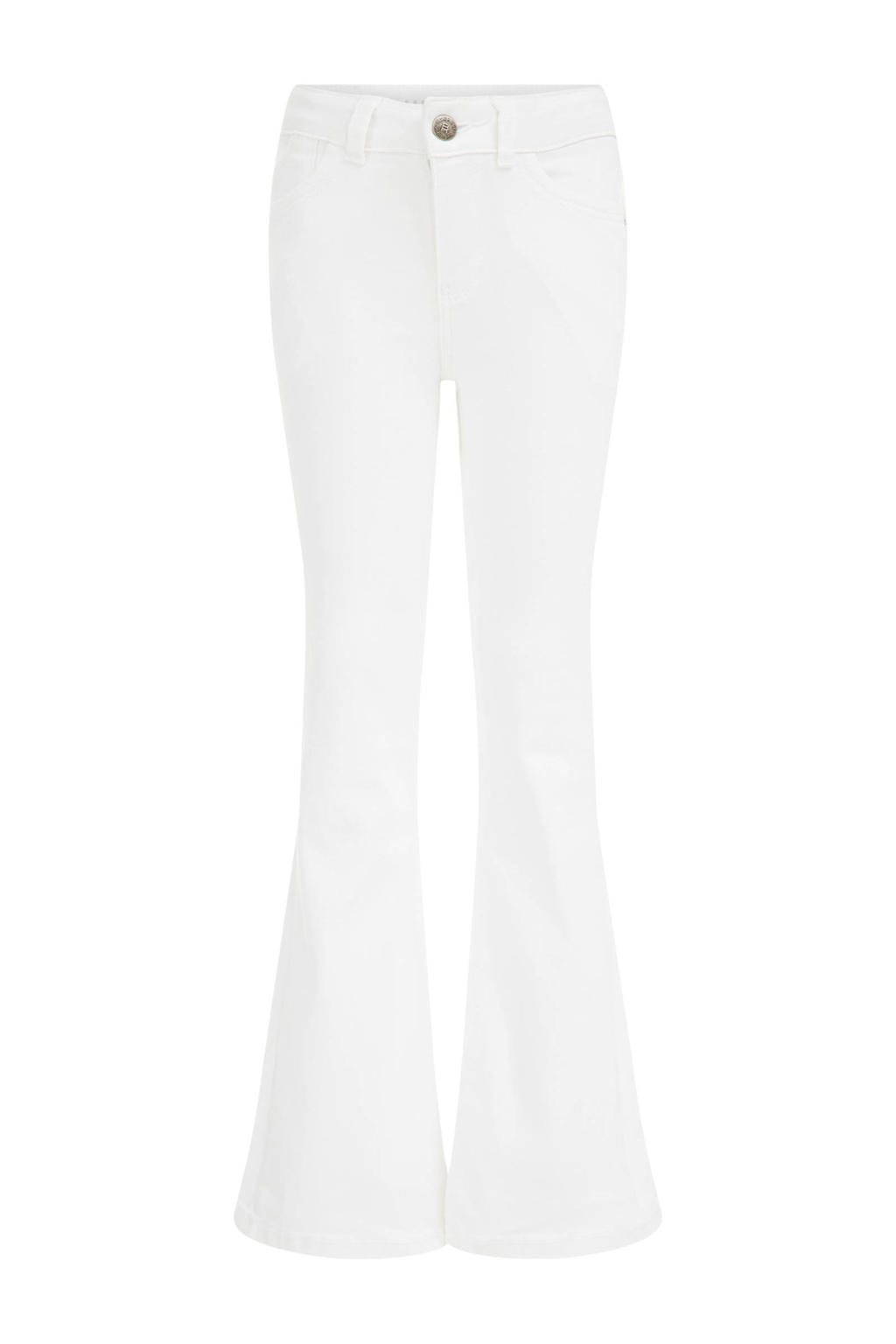 Nina Carter P139 dames jeansbroek, bootcut met wijde pijpen, hoge taille, gebruikte look jeans, XS