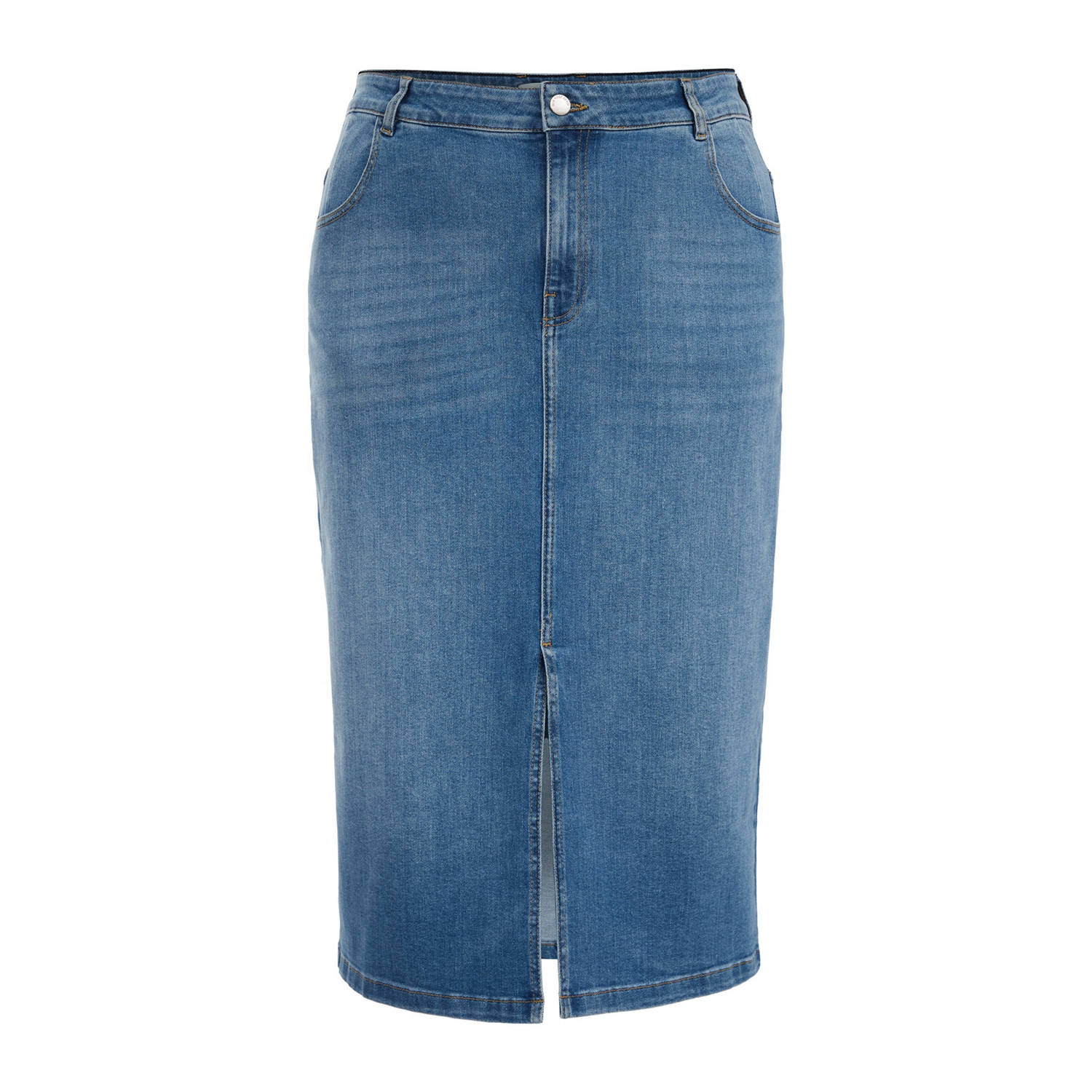 WE Fashion Curve spijkerrok medium blue denim