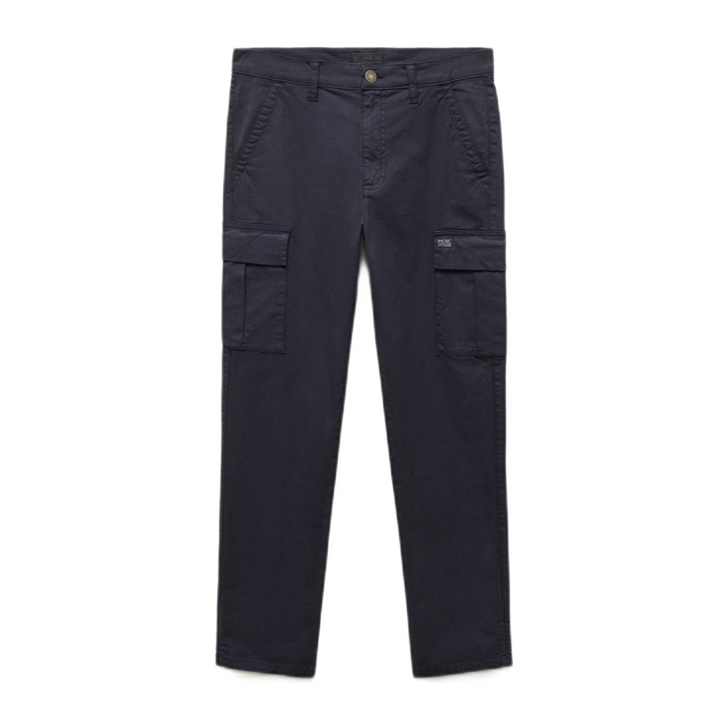 Mango Kids slim fit cargobroek donkerblauw