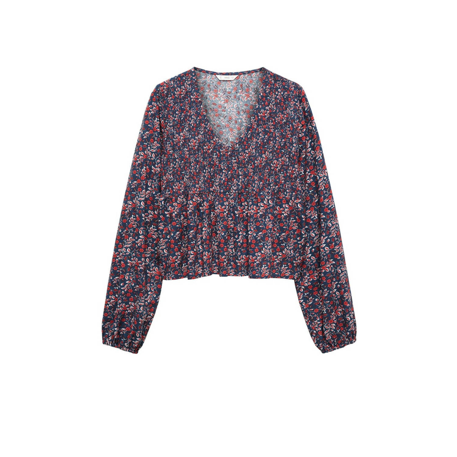 Mango Kids top met all over print marine rood