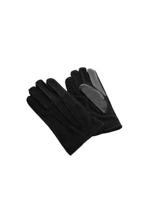 suede handschoenen zwart