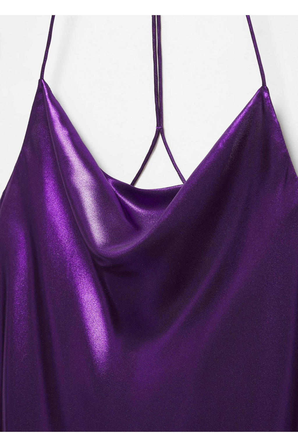 Satijnen tanktop met v-hals en dunne bandjes La Redoute Collections Satijnen tanktop met v-hals en dunne bandjes La Redoute Collections