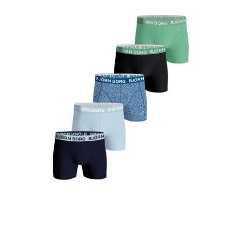 Björn Borg boxershort - set van 5 zwart/blauw/groen