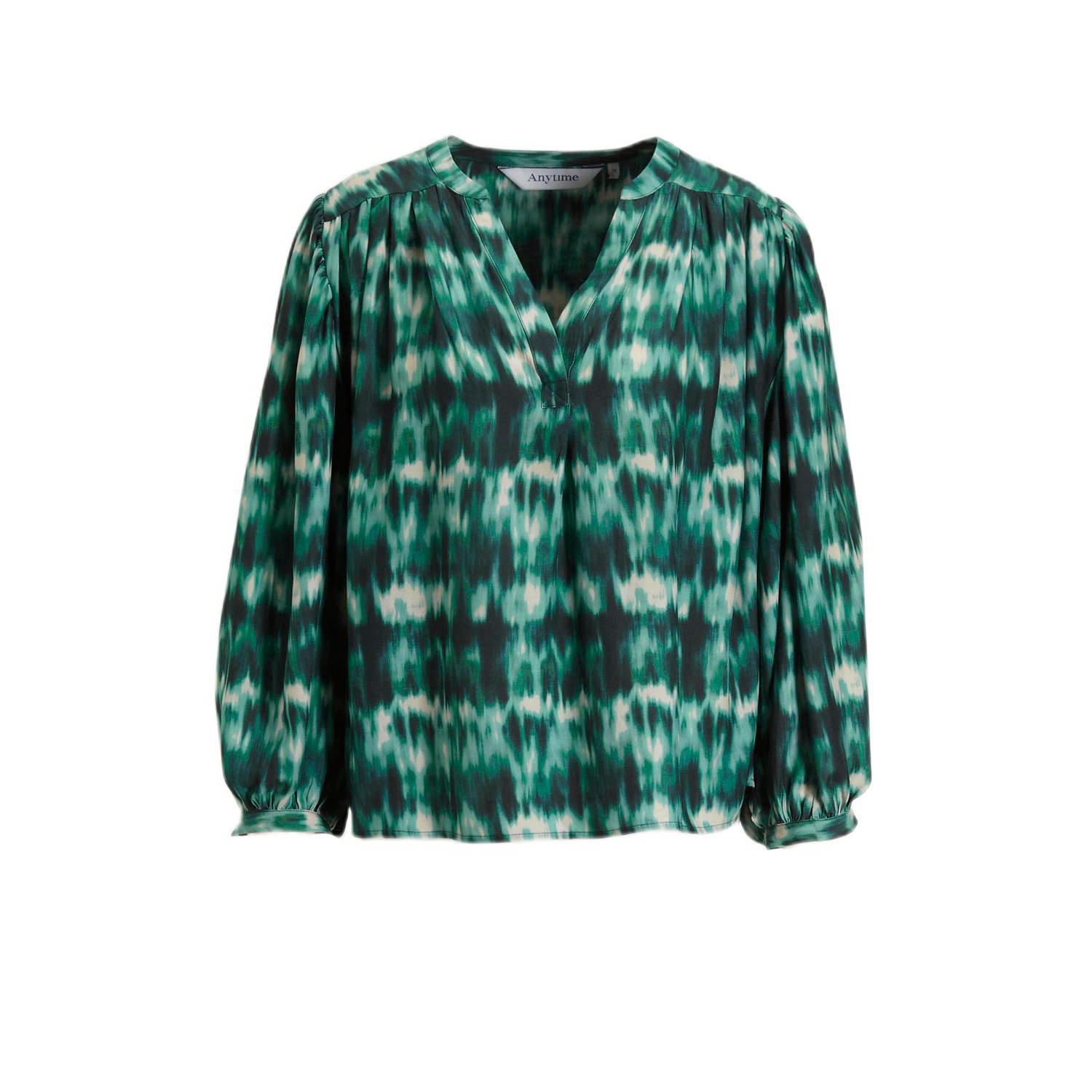 anytime tie-dye blouse groen