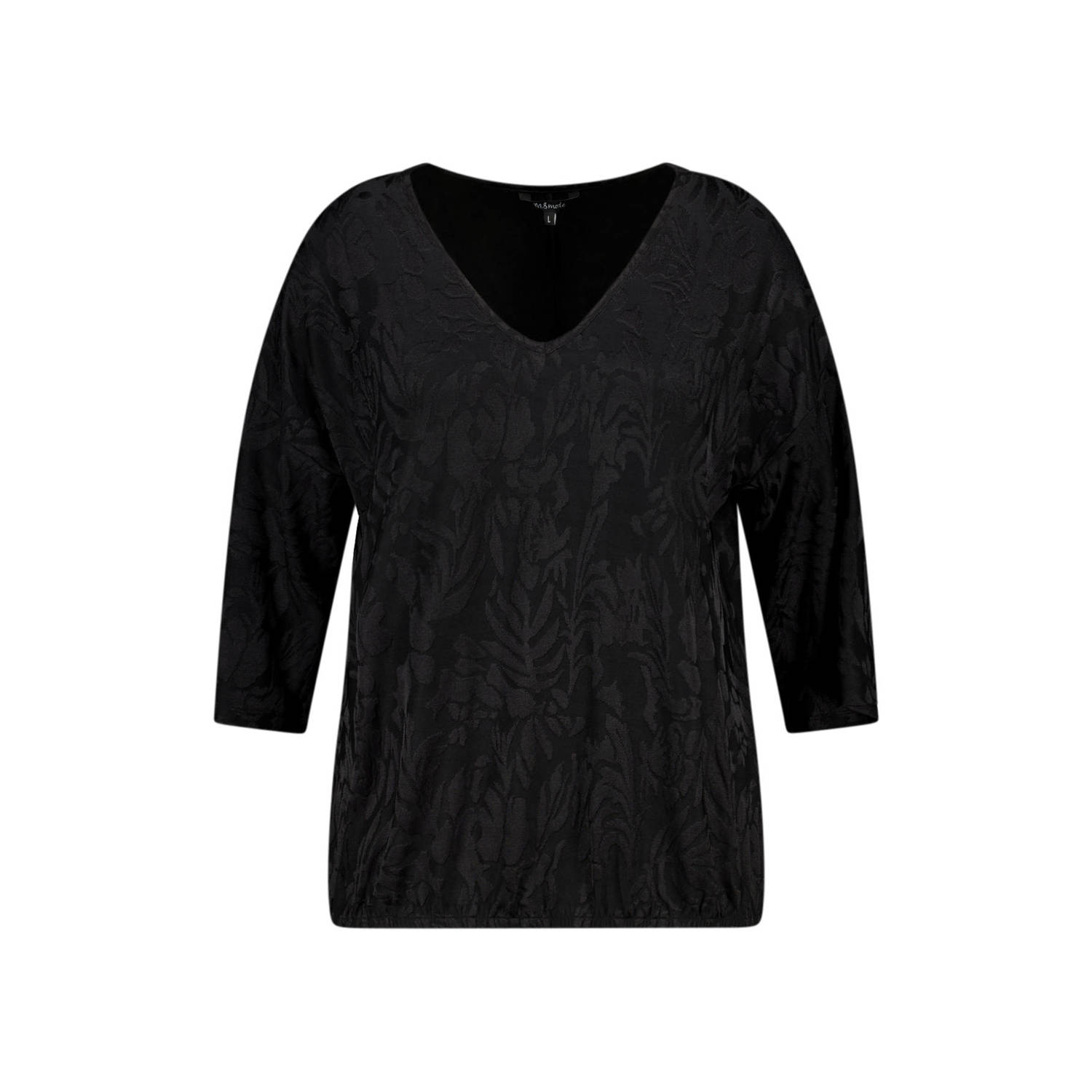 MS Mode T-shirt met zebraprint zwart