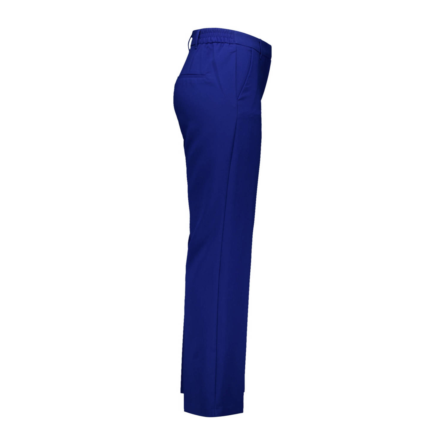 MS Mode high waist straight fit pantalon blauw