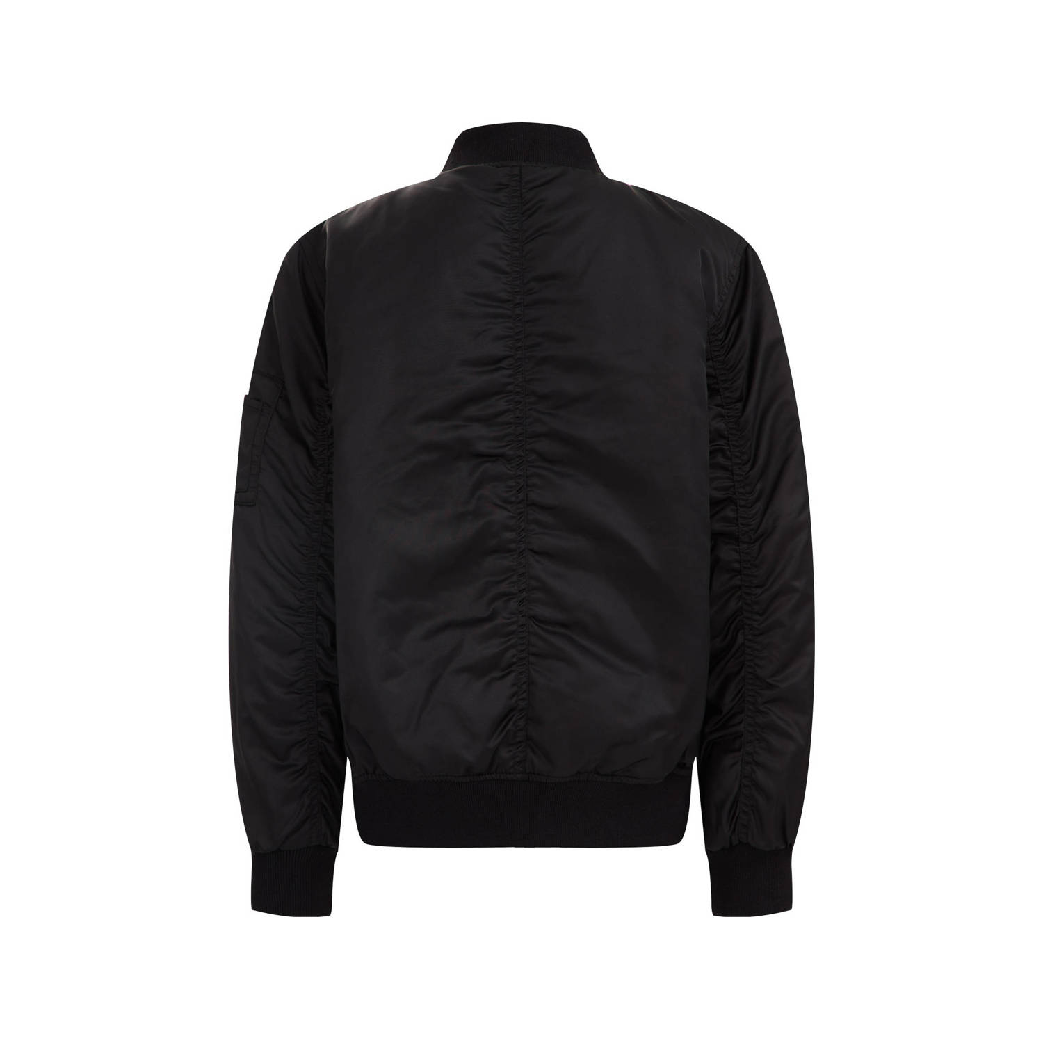 WE Fashion bomberjack zomer van polyester zwart