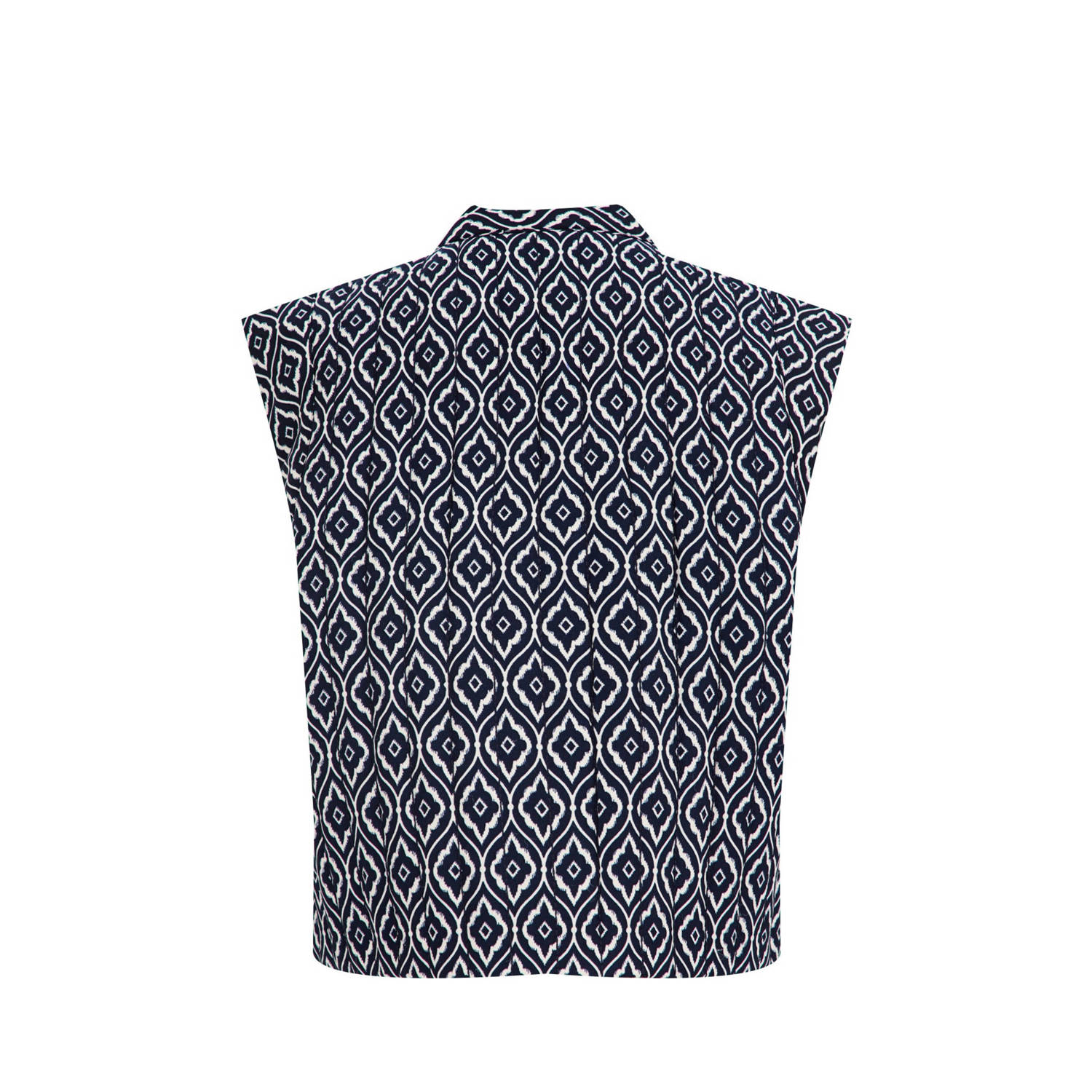 WE Fashion gilet donkerblauw wit