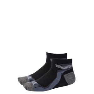 sportsokken Running Socks Low (set van 2) zwart/grijs