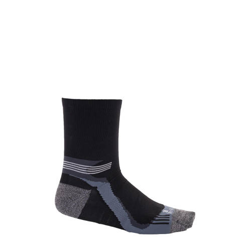 Rucanor sportsokken Running Socks Mid zwart/grijs