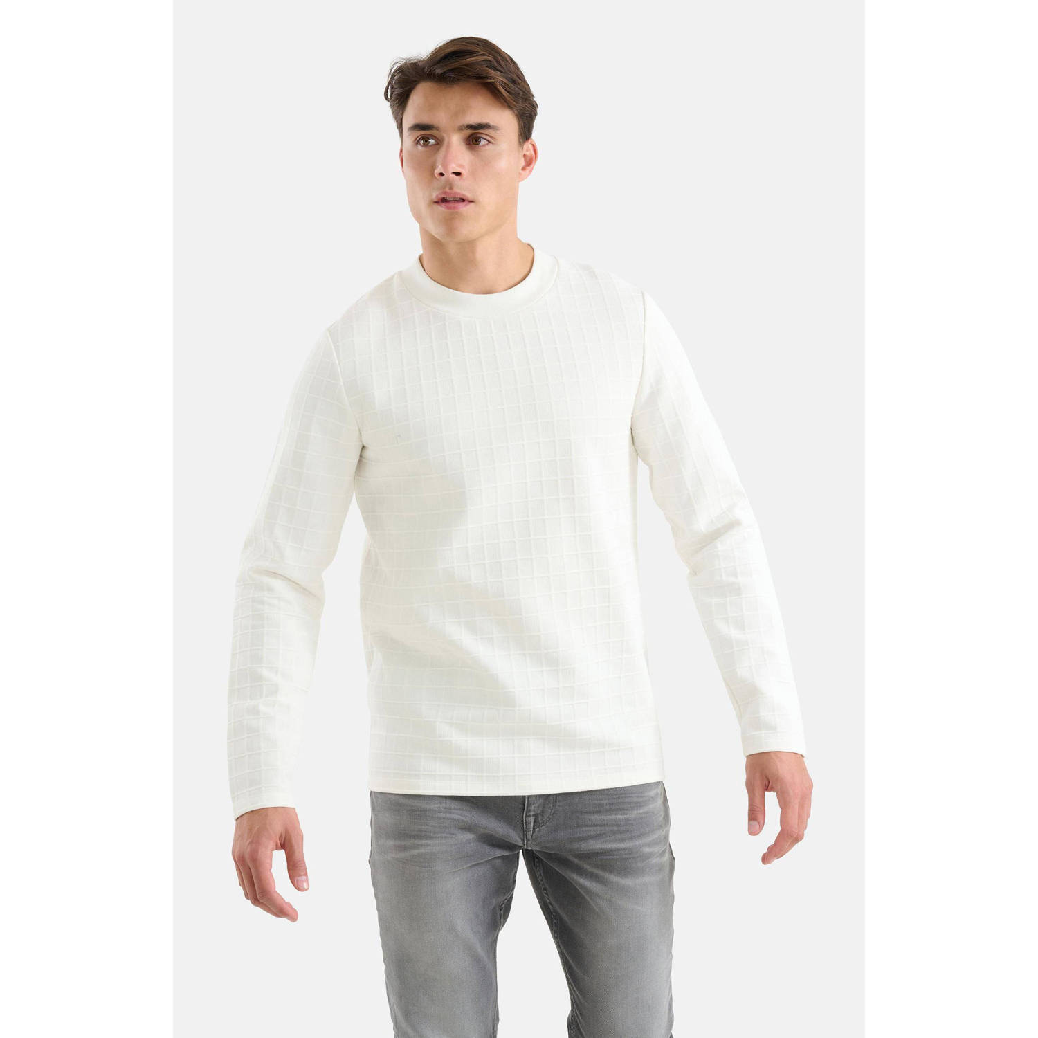 Shoeby sweater met ingebreid patroon ecru