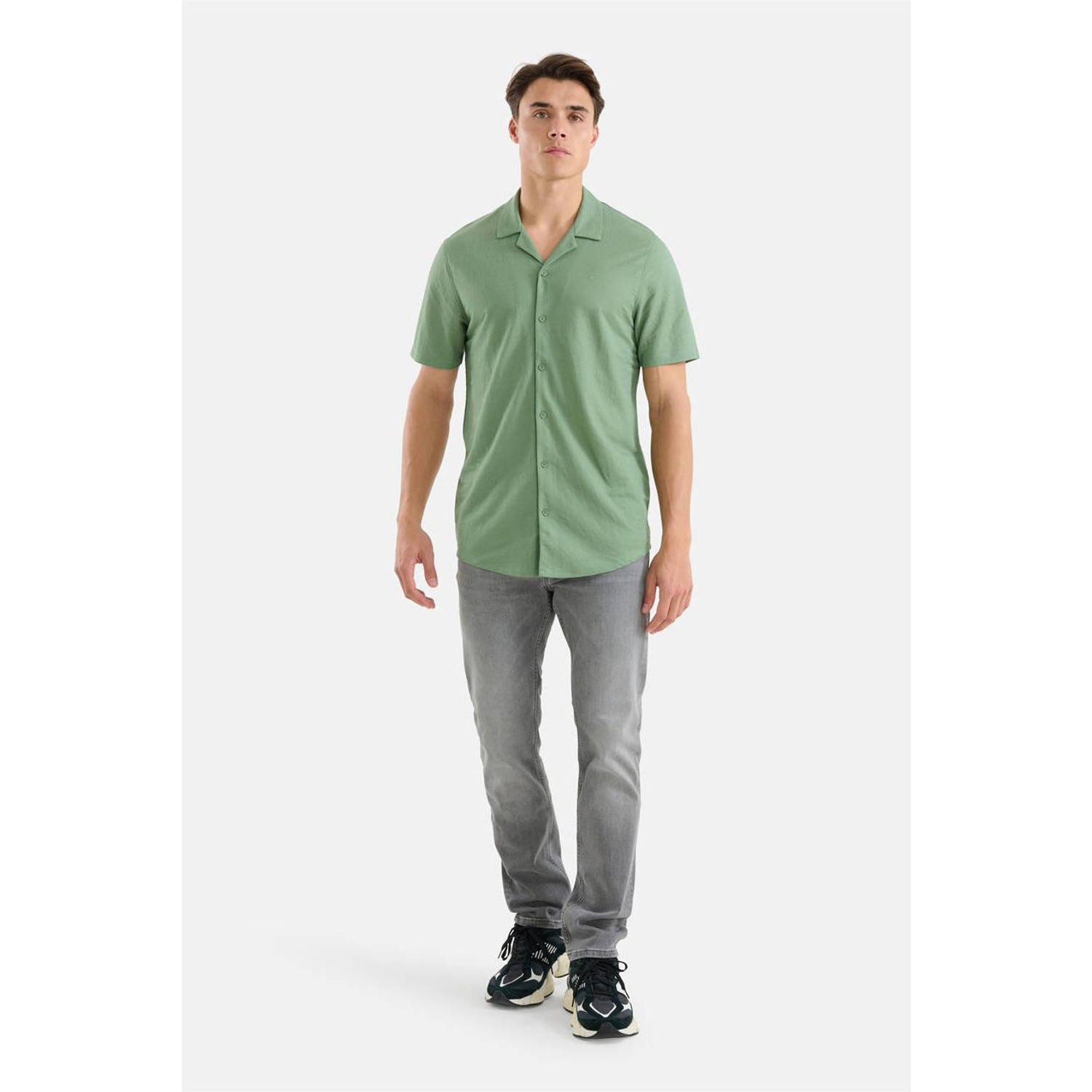 Shoeby regular fit overhemd groen