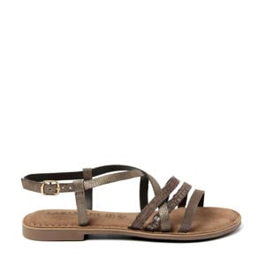leren sandalen bruin