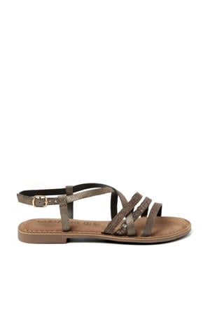leren sandalen bruin