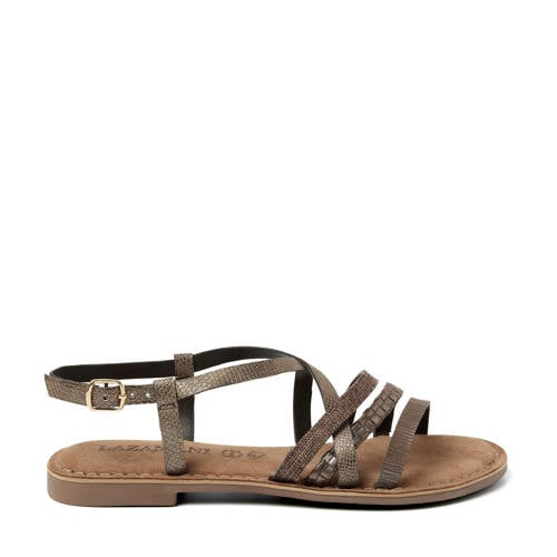 Lazamani leren sandalen bruin afbeelding