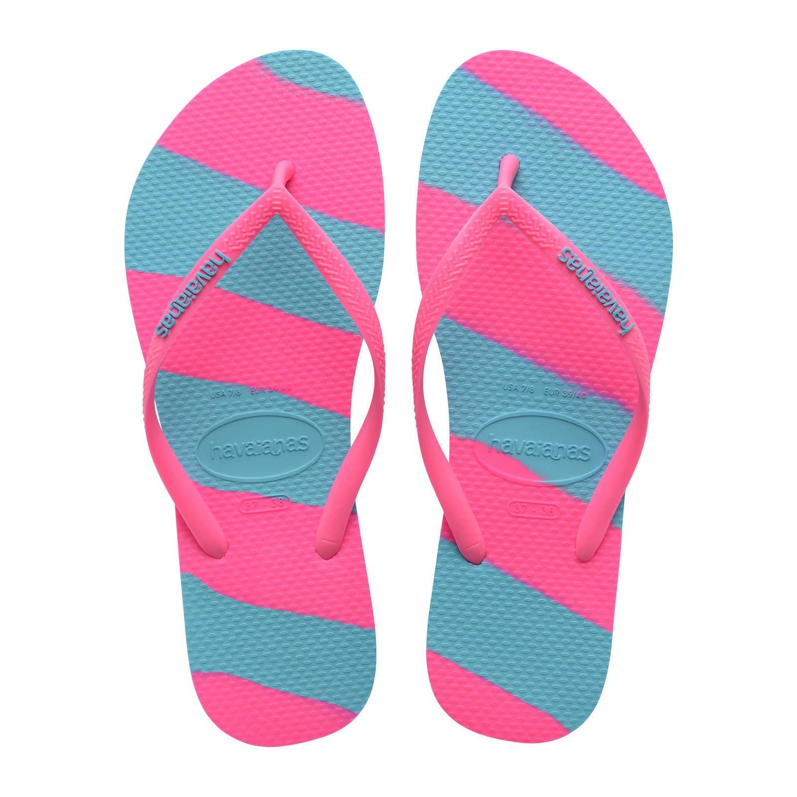 Havaianas teenslippers roze blauw wehkamp