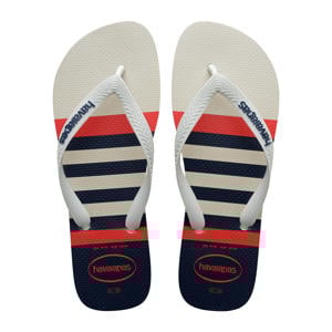 teenslippers wit/rood/donkerblauw