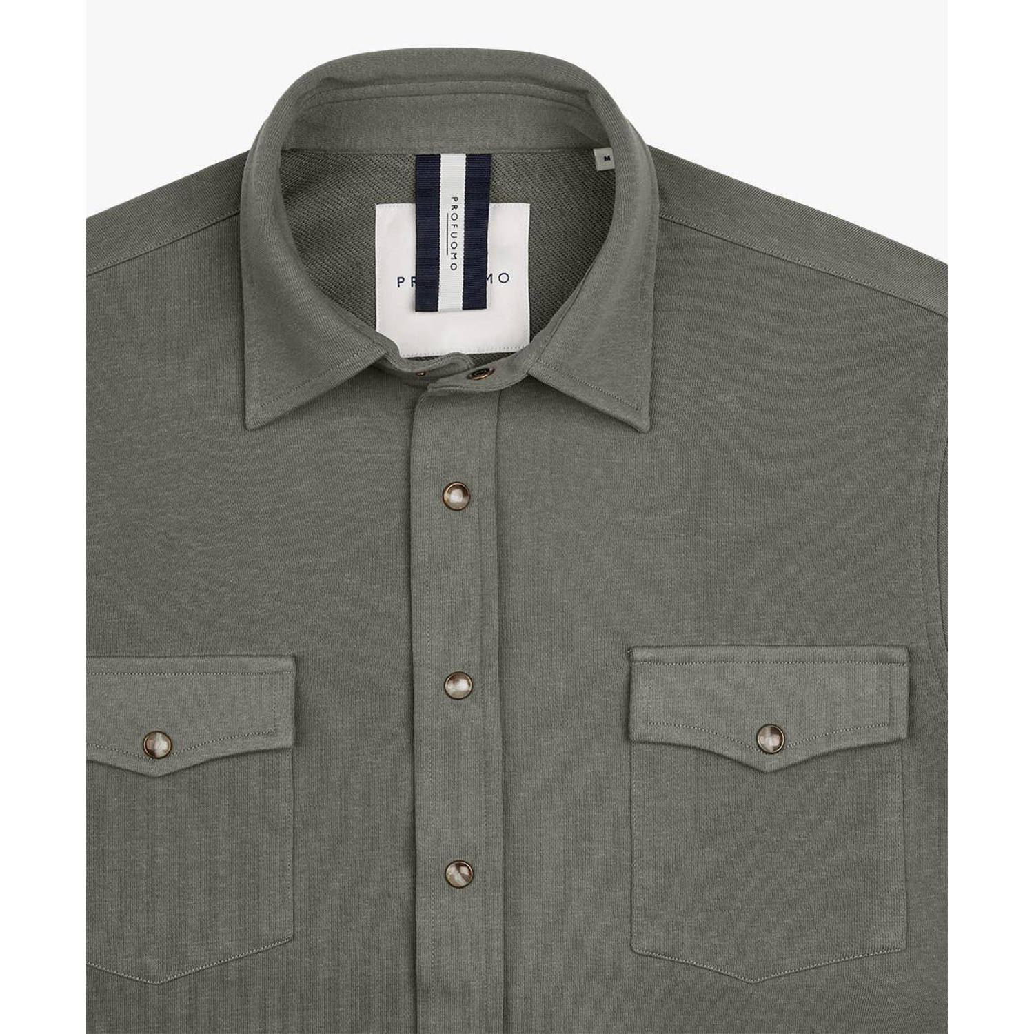 Profuomo regular fit overshirt WESTERN green