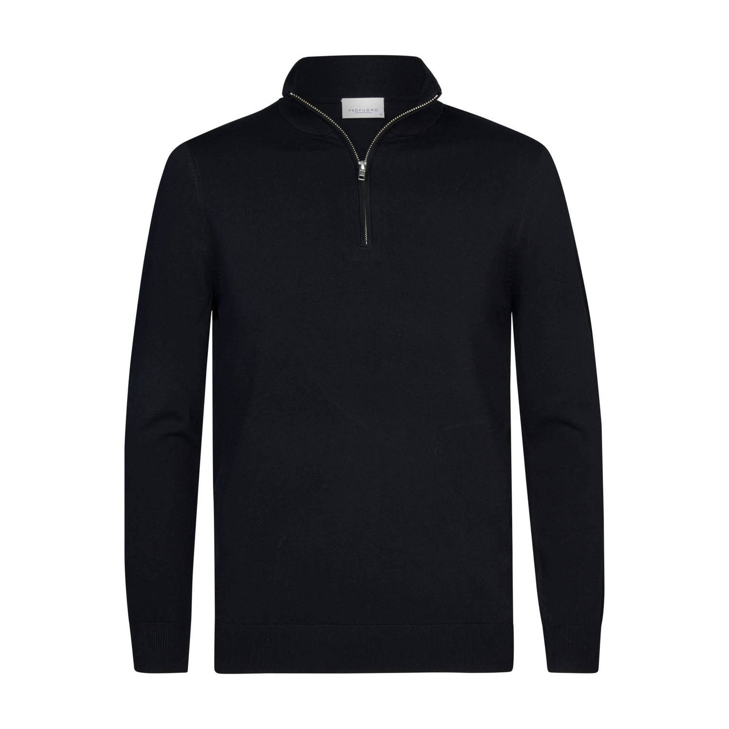 Profuomo Half Zip Pullover Luxury Navy