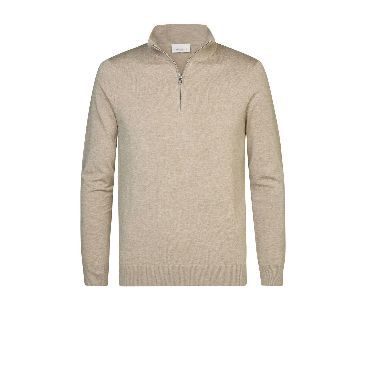 PROFUOMO Heren Truien & Vesten Pullover Half Zip Beige