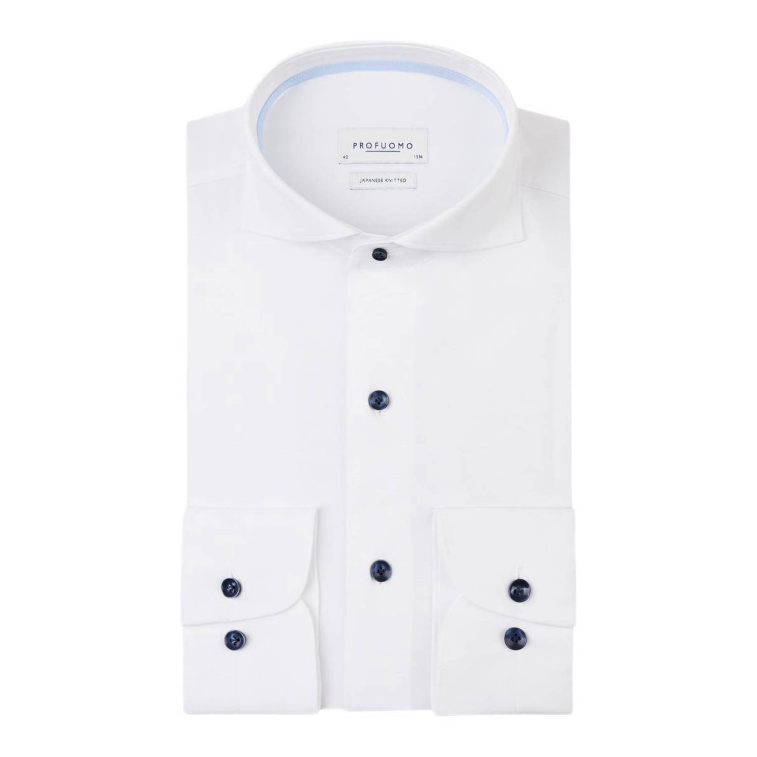 Profuomo Wit Business Overhemd Slim Fit White Heren