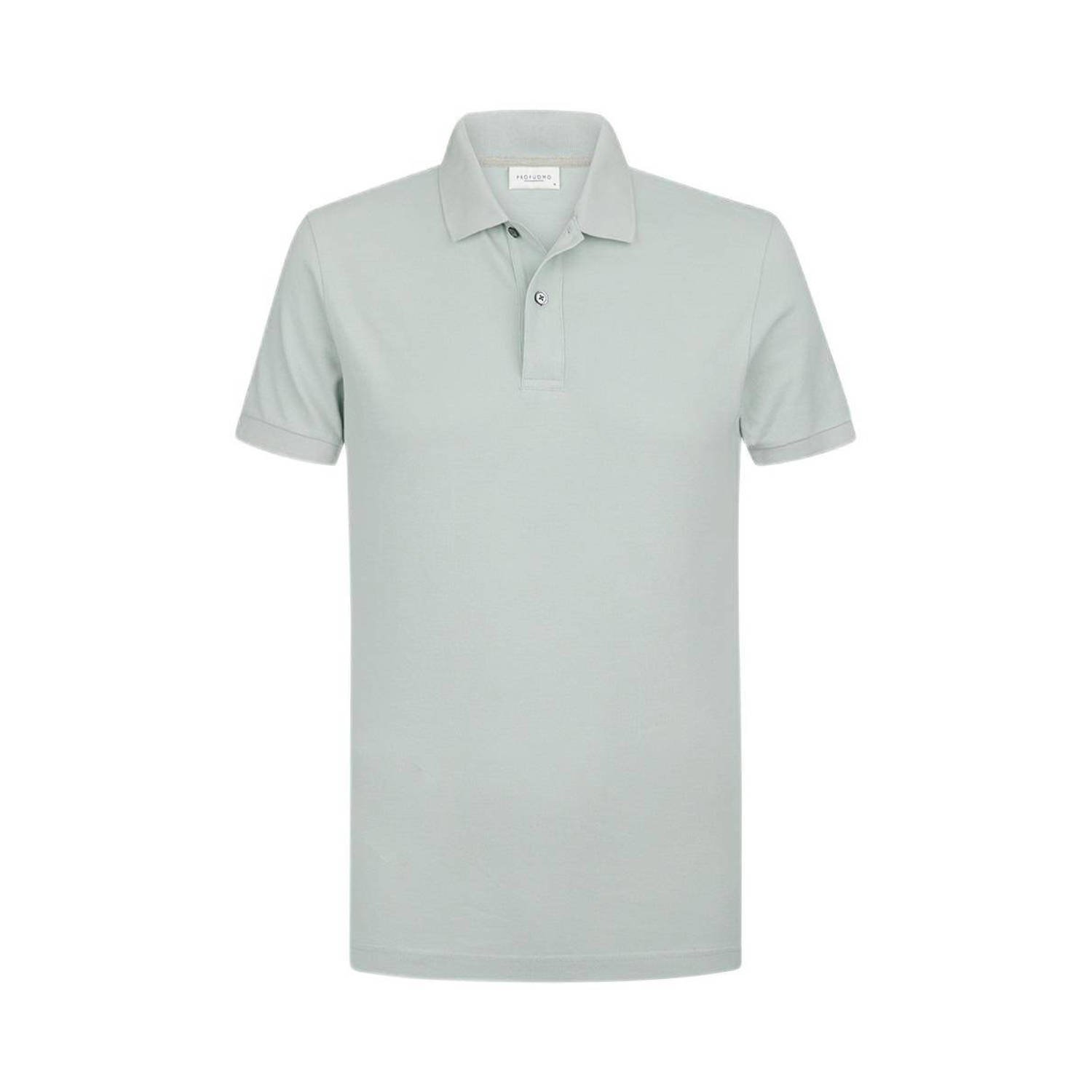 Profuomo slim fit polo lichtgroen