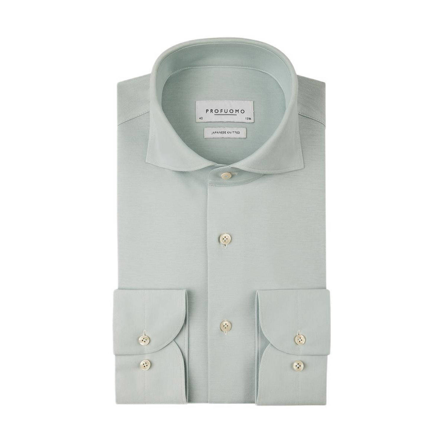 Profuomo regular fit overhemd light green