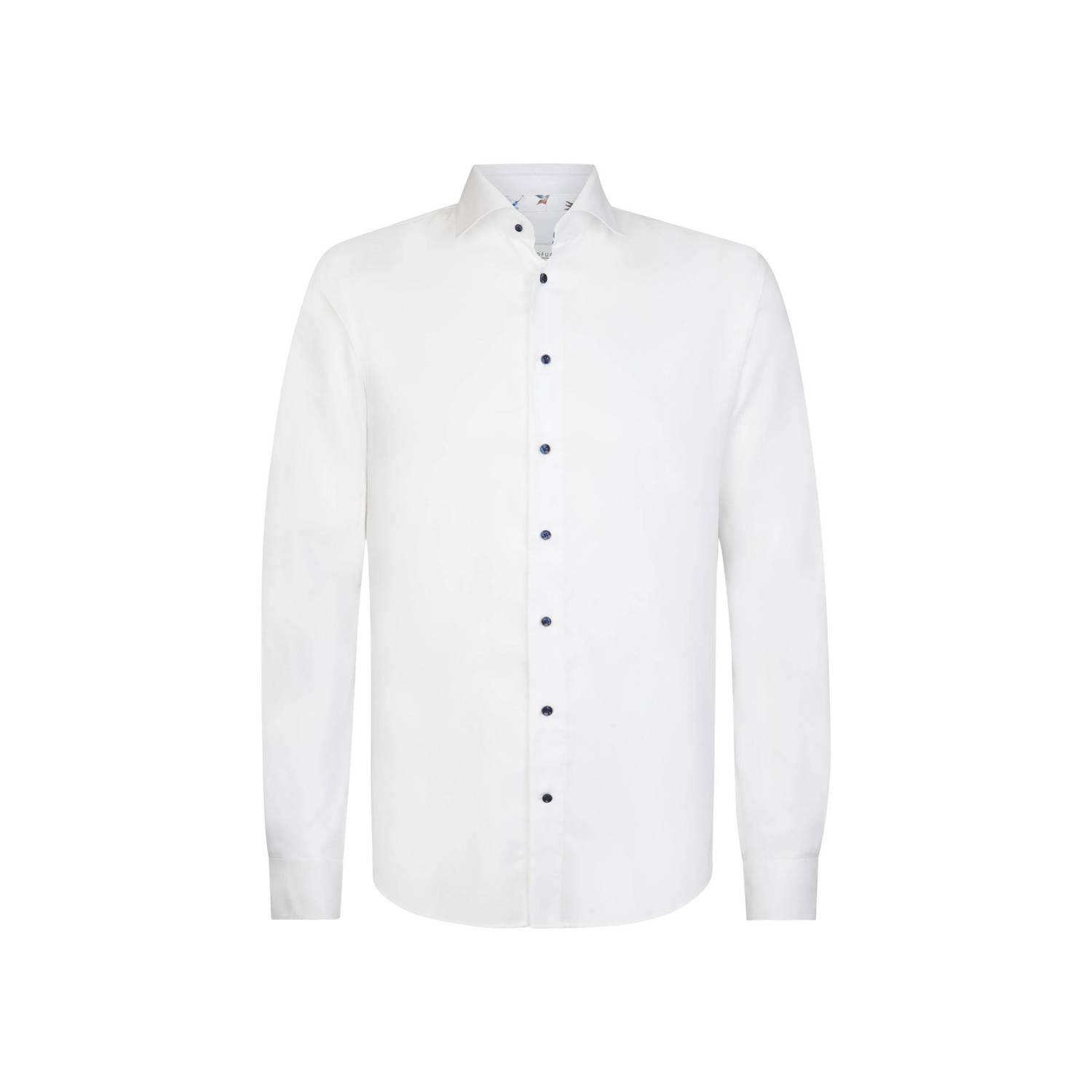 Profuomo slim fit strijkvrij overhemd wit