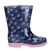 thumbnail: Donkerblauwe meisjes Gevavi Elis regenlaarzen van rubber met all over print