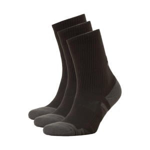 Senior sportsokken - zwart/antraciet (set van 3)