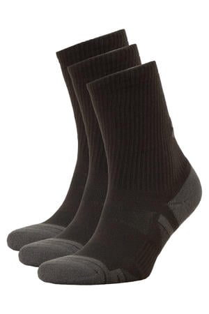 Senior sportsokken - zwart/antraciet (set van 3)