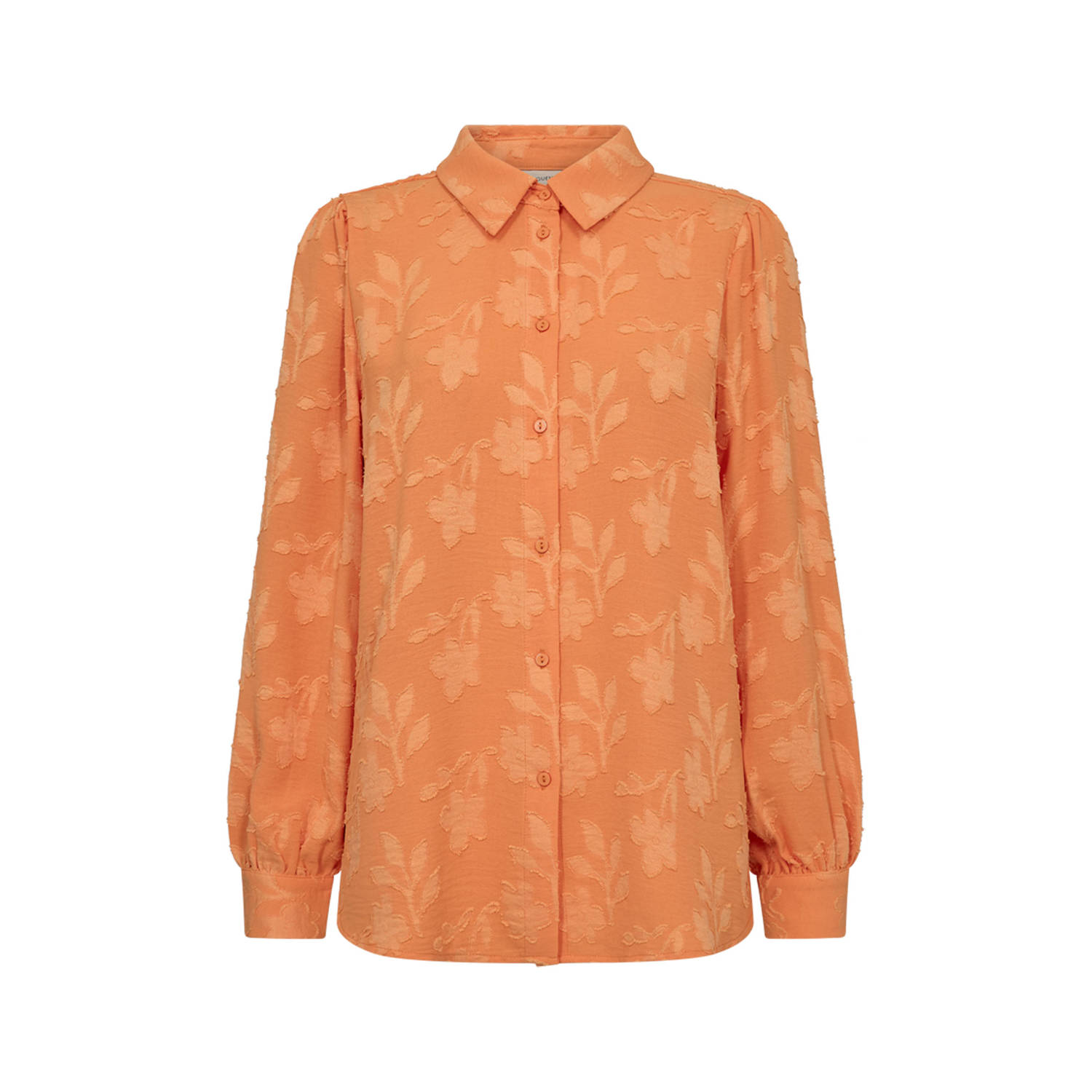 FREEQUENT blouse FQSANDO-SHIRT met all over print oranje