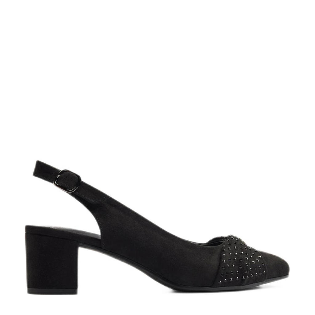 GENSHUO Vrouwen Stiletto Hof Schoenen 10CM Sexy Slip On
