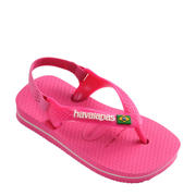 thumbnail: Havaianas Baby Brasil Logo II  teenslippers met hielbandje roze