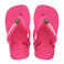 Havaianas Baby Brasil Logo II teenslippers met hielbandje roze