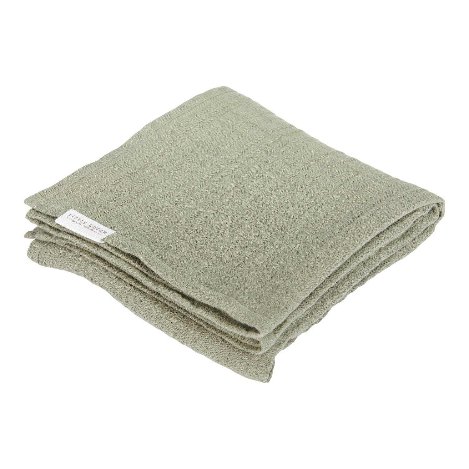 Little Dutch hydrofiele swaddle Olive Groen Effen | Swaddle van